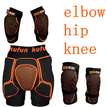 Load image into Gallery viewer, KUFUN D3O knee protector paded hip pad for ski snowboard skateboard inline skate motorcycle kids adults children protective gear
